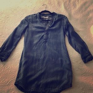 Denim tunic long sleeve with pockets